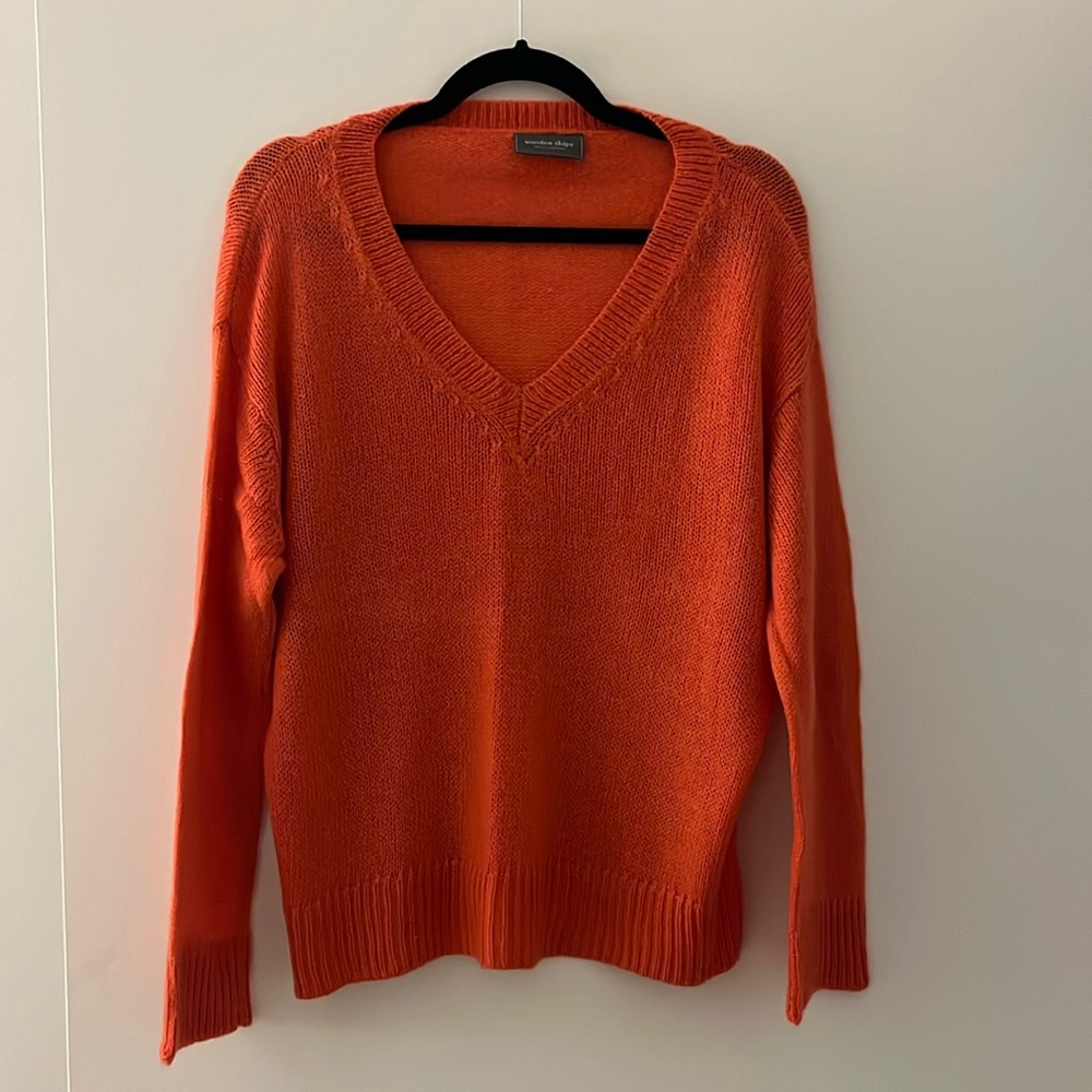 Orange Wooden Ships Sweater